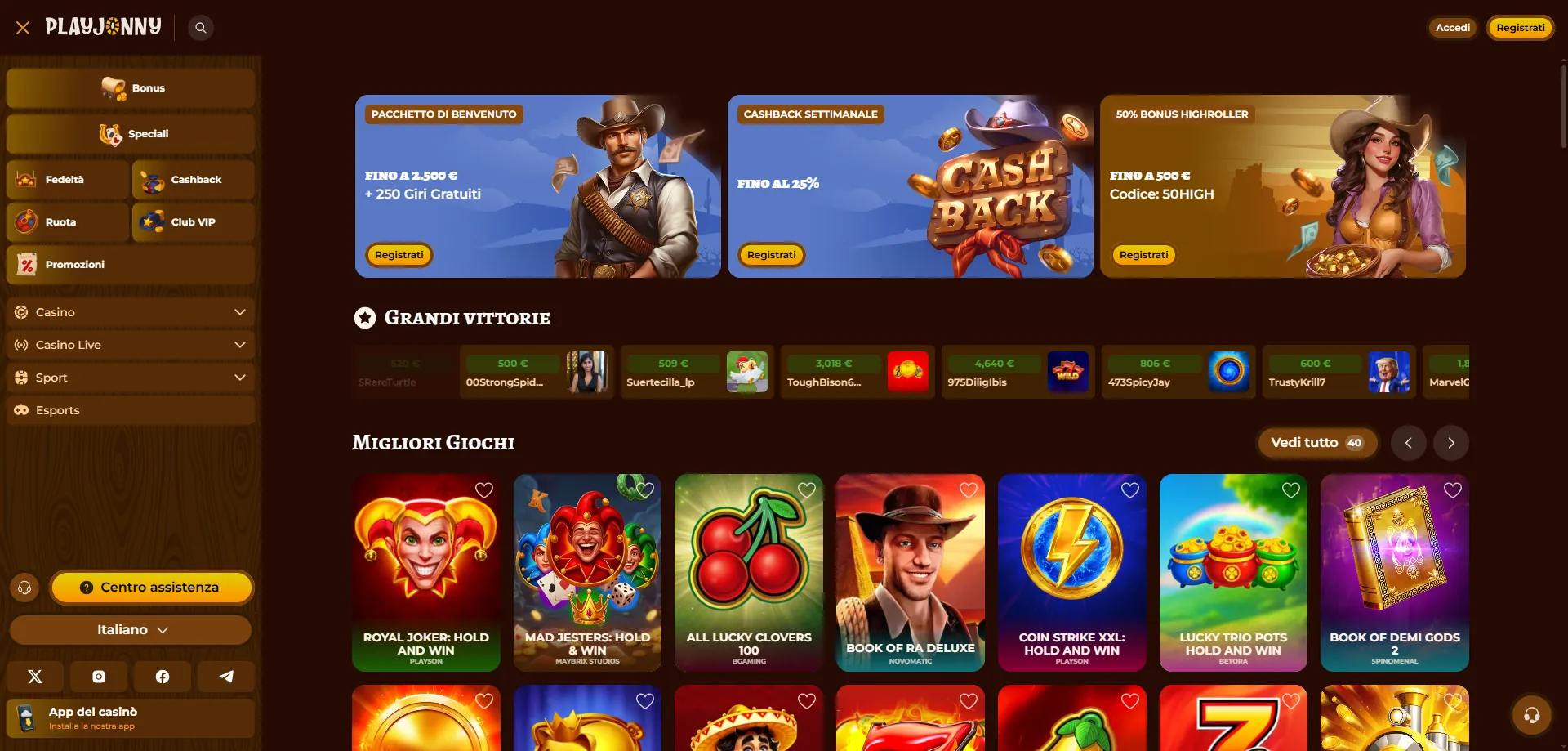Come Reclamare il Bonus PlayJonny Passo per Passo